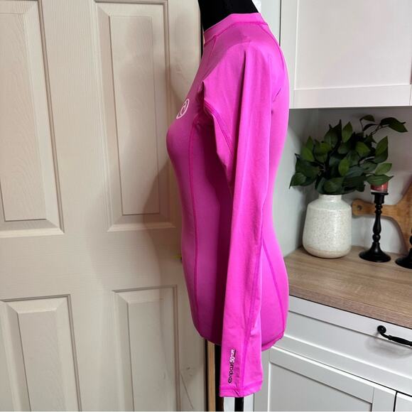 RIP CURL Classic Pink Long Sleeve UV Rash Guard Women’s Size Small S Surf Beach - Picture 3 of 10